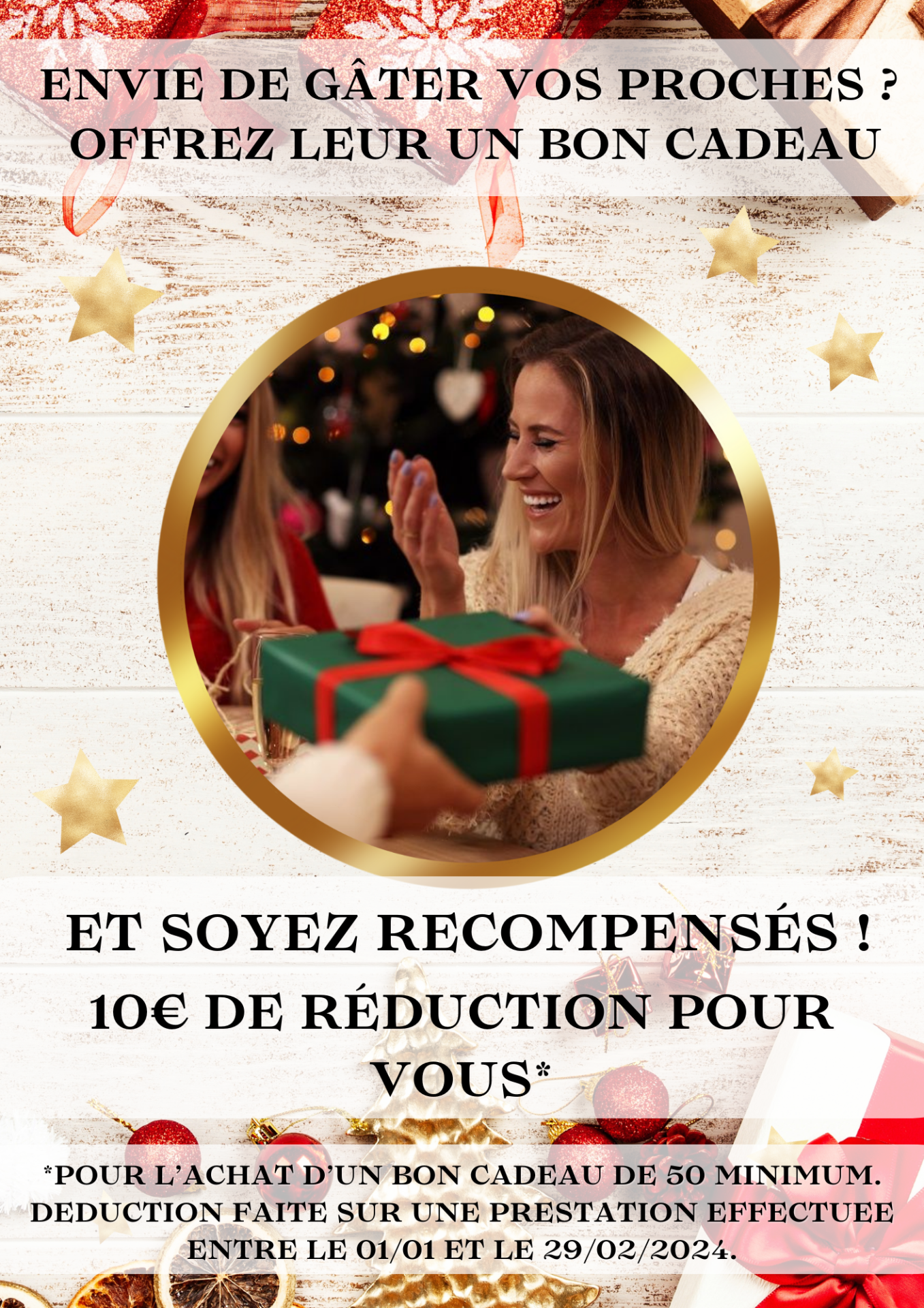 UN BON CADEAU ACHETE = UN CADEAU POUR VOUS !